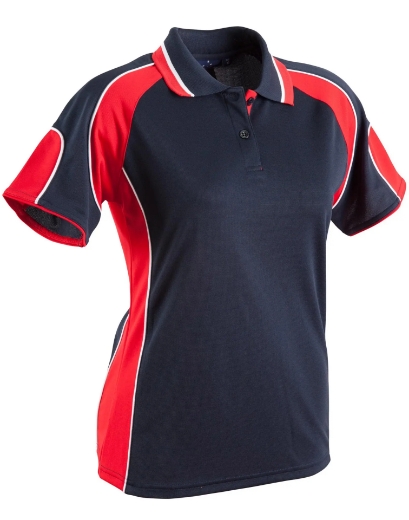 Picture of Winning Spirit, Ladies Cooldry Contrast Polo w Panels